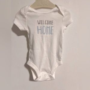 Carter’s just One Bodysuit”welcome Home|Color: Blue&Grey|Size:3months